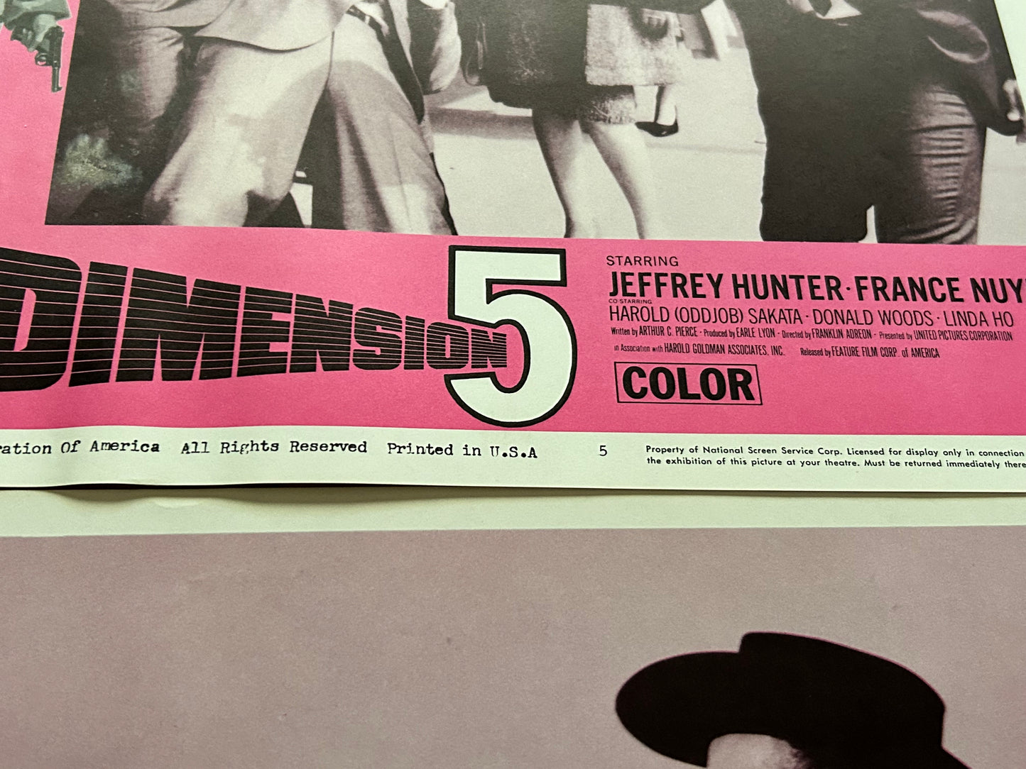 Dimension 5 Lobby Card Set of 8 1966