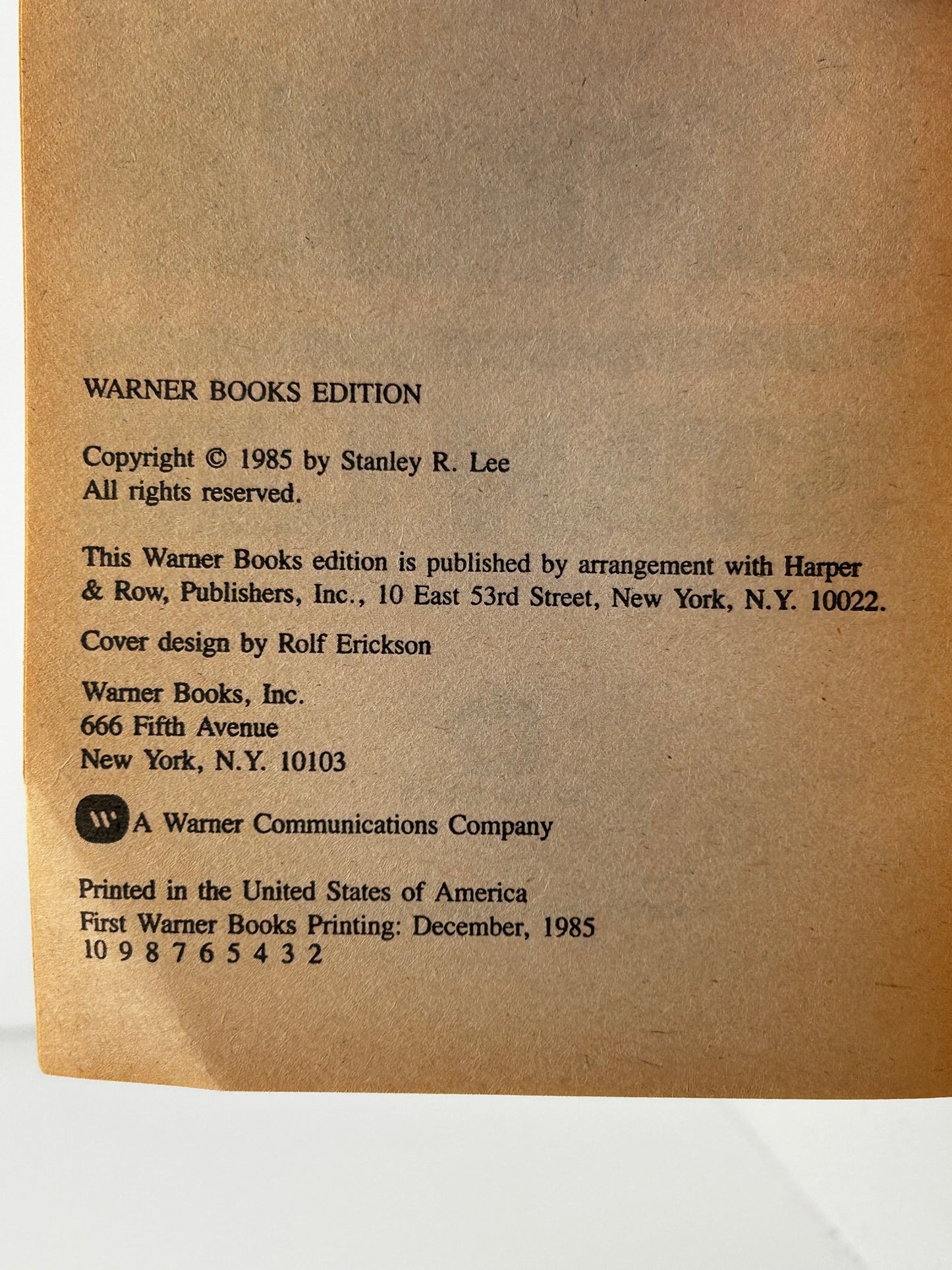Dunn's Conundrum WARNER Paperback Stan Lee HS4