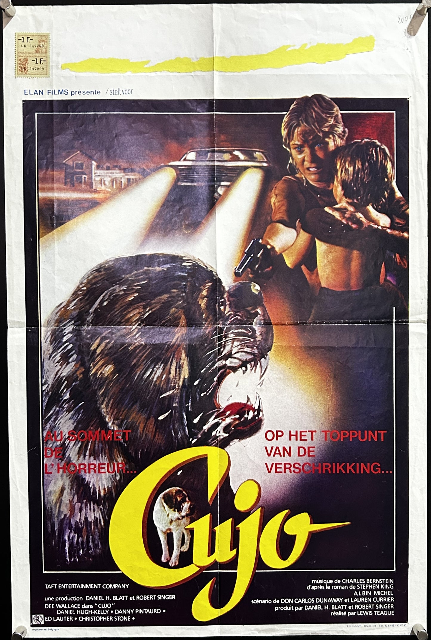 Cujo Original Belgian Poster 1983