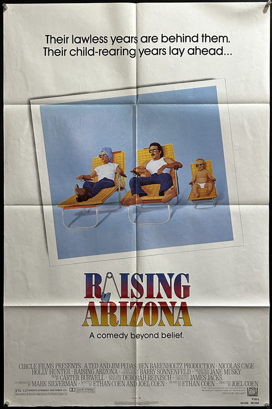 Raising Arizona Original One Sheet Poster 1987