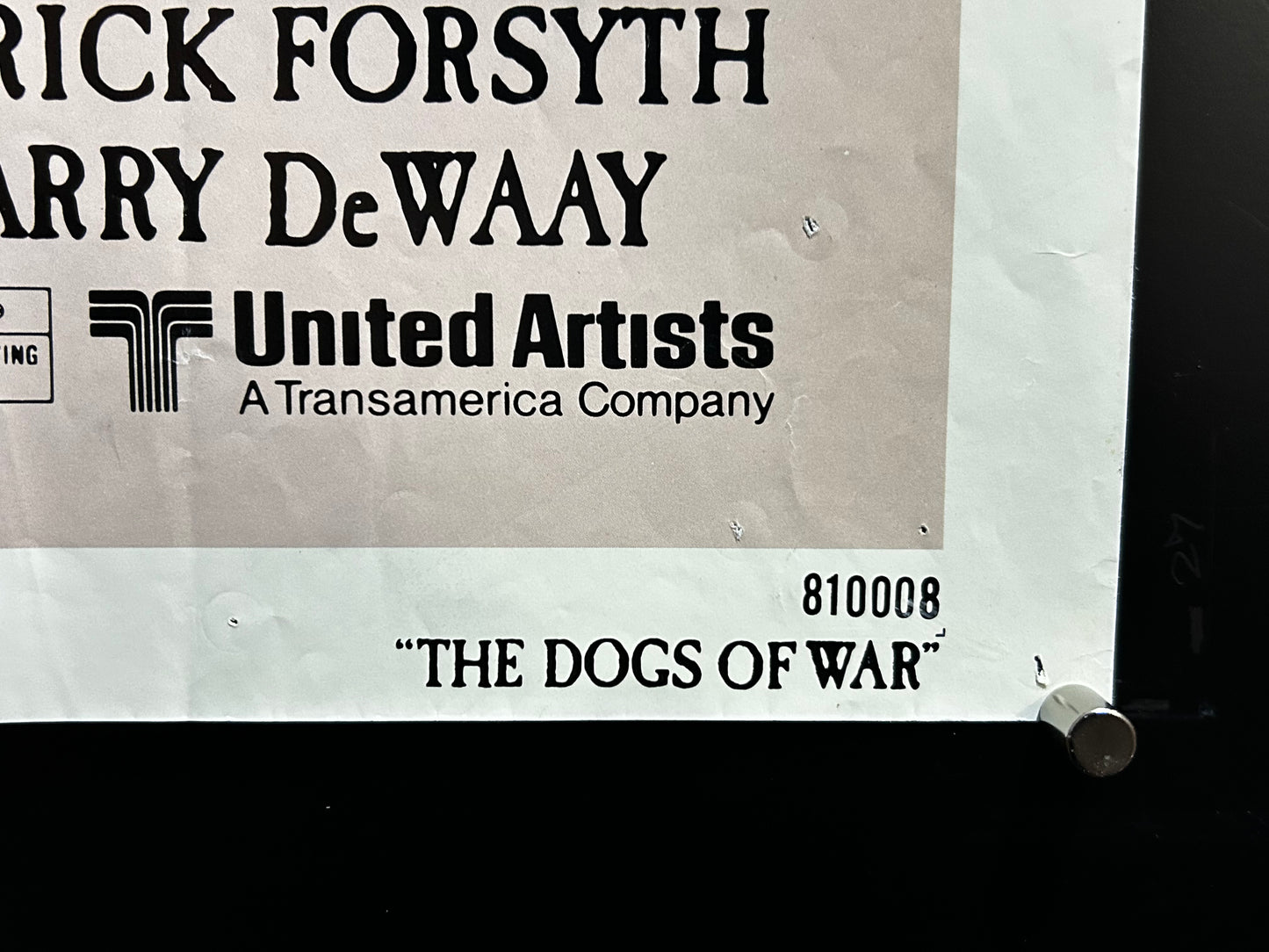 Dogs Of War Original One Sheet Poster 1980