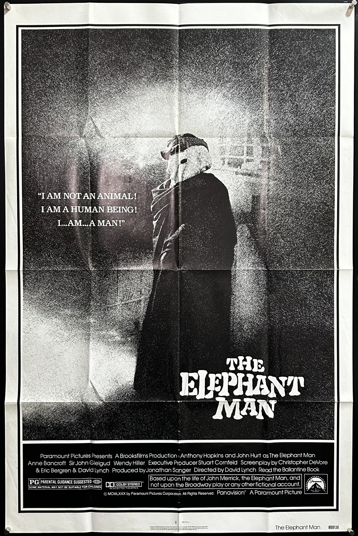 Elephant Man Original One Sheet Poster 1980