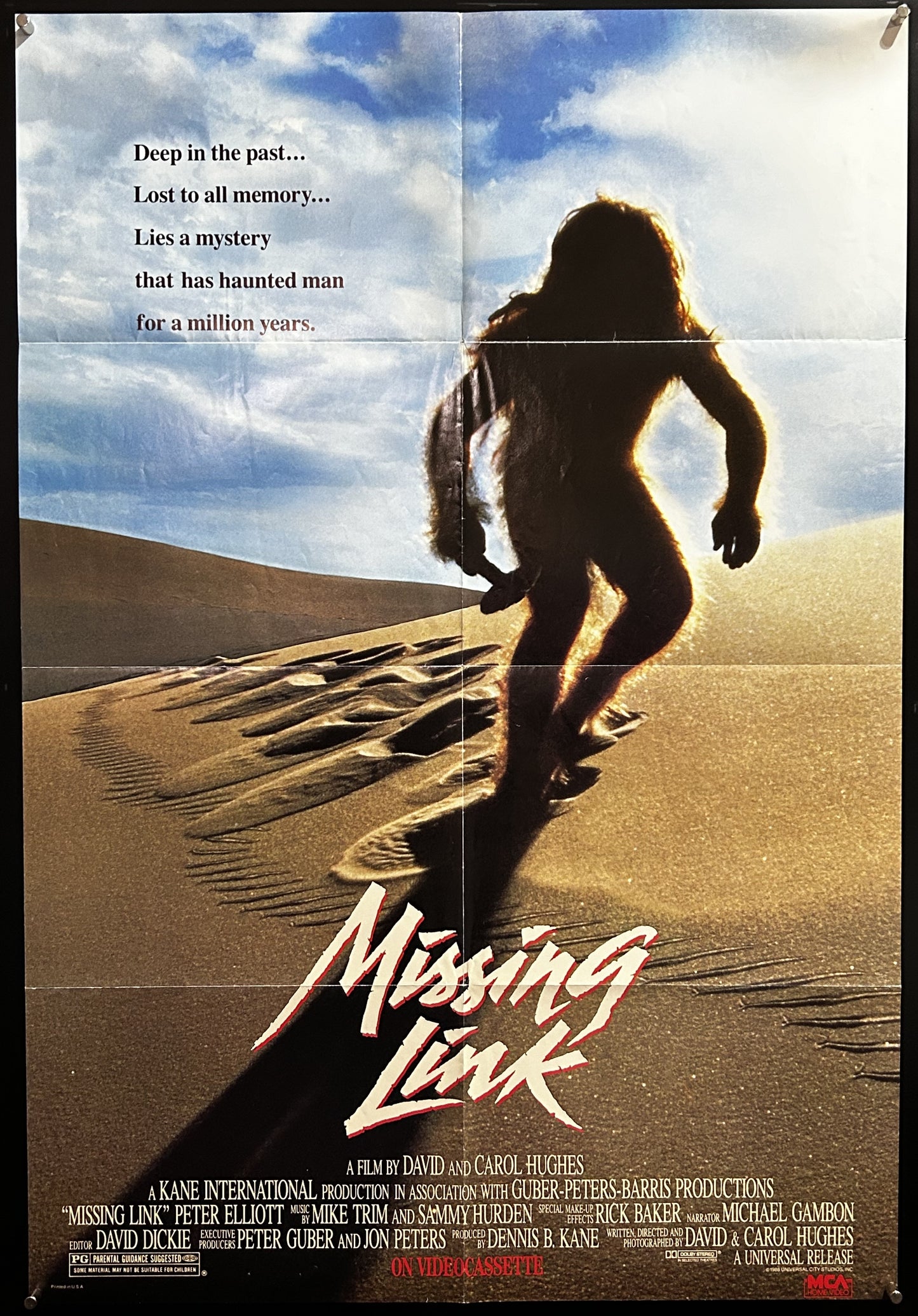 Missing Link Original Video Poster 1988