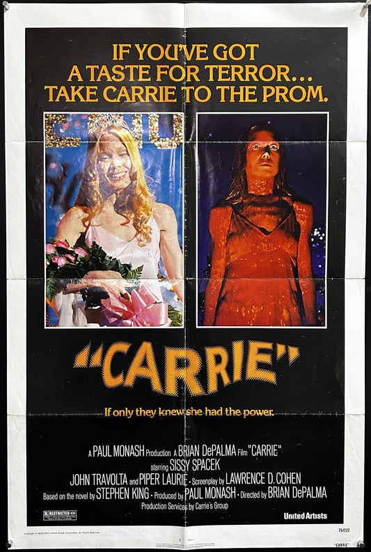 Carrie Original One Sheet Poster 1976