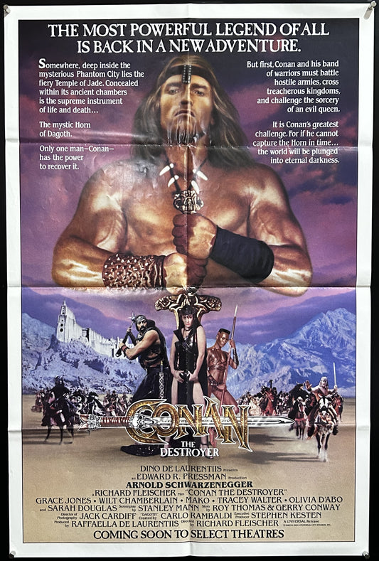 Conan The Destroyer Original One Sheet Advance Poster 1984