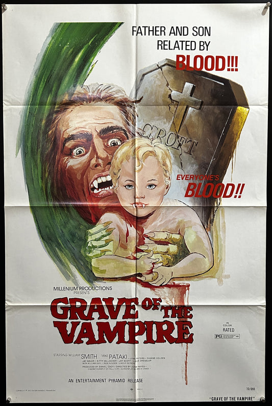 Grave Of The Vampire Original One Sheet Poster 1972