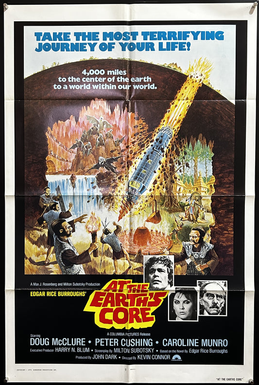 At The Earth's Core Original One Sheet Poster 1976