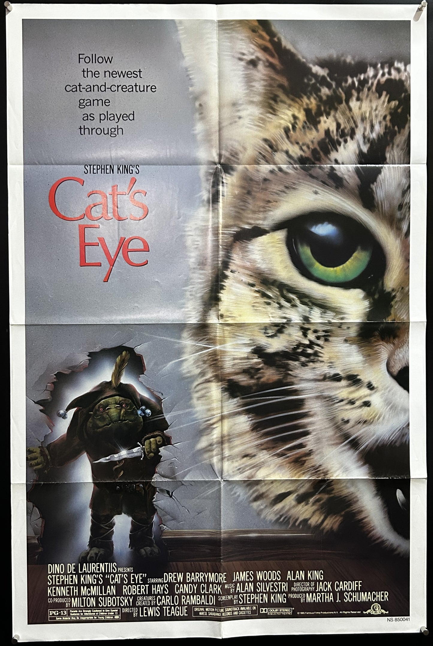 Cat's Eye Original One Sheet Poster 1985