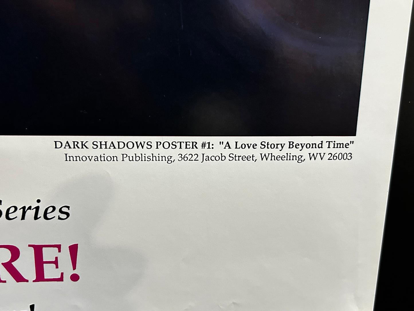 Dark Shadows Innovation Comics #1 Original Poster 1991