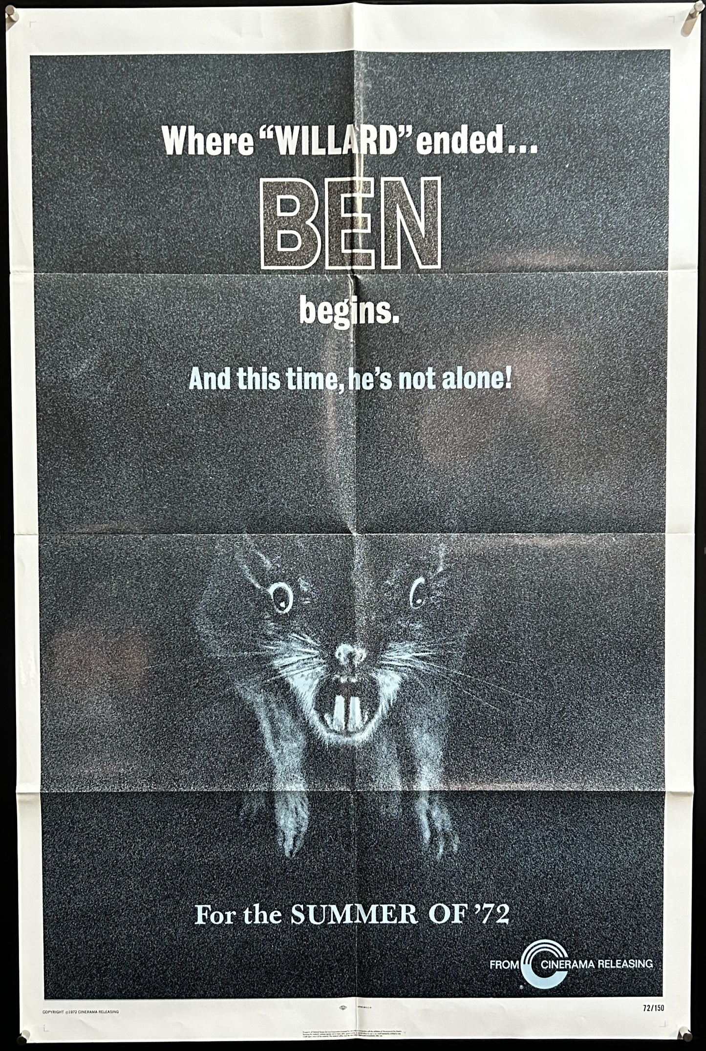 Ben Original One Sheet Poster 1972