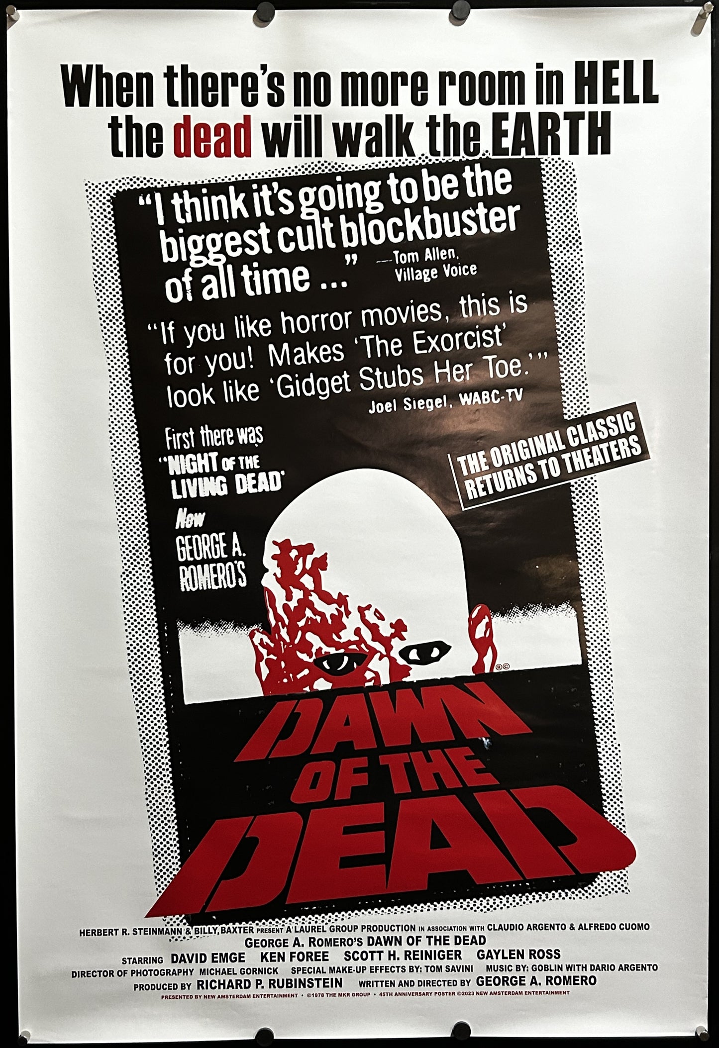 Dawn Of The Dead 45th Anniversary One Sheet Poster R'23 1978