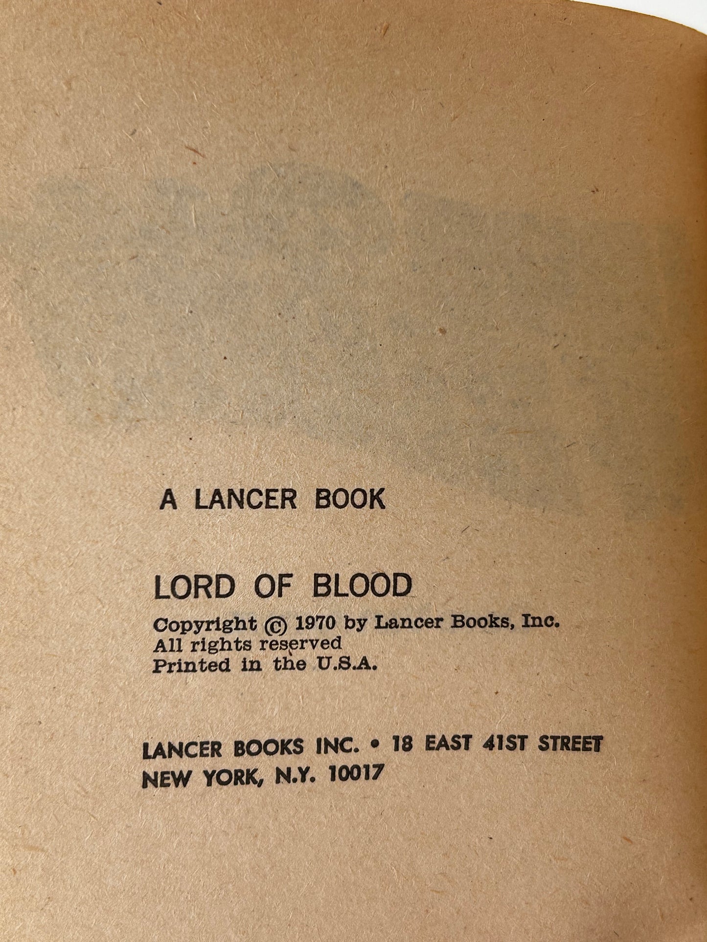 Lord Of Blood MAGNUM Paperback Dave Van Arnam SF11