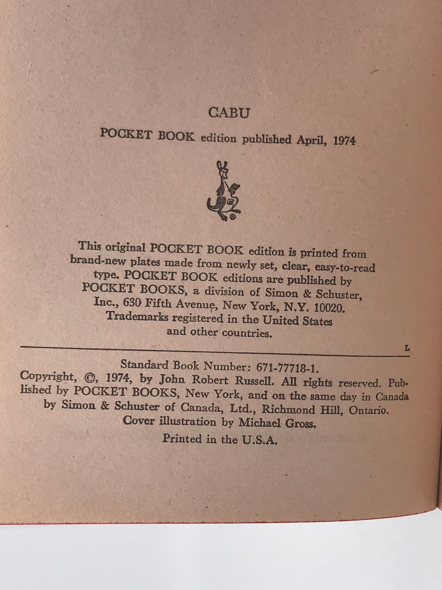 Cabu POCKET Paperback John Robert Russell HSF