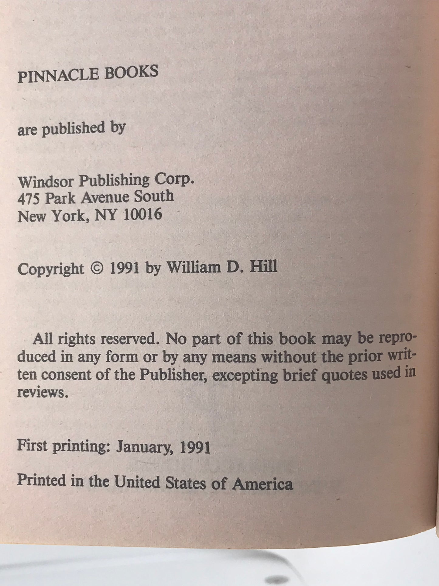 Dawn Of The Vampire PINNACLE Paperback William Hill HSF