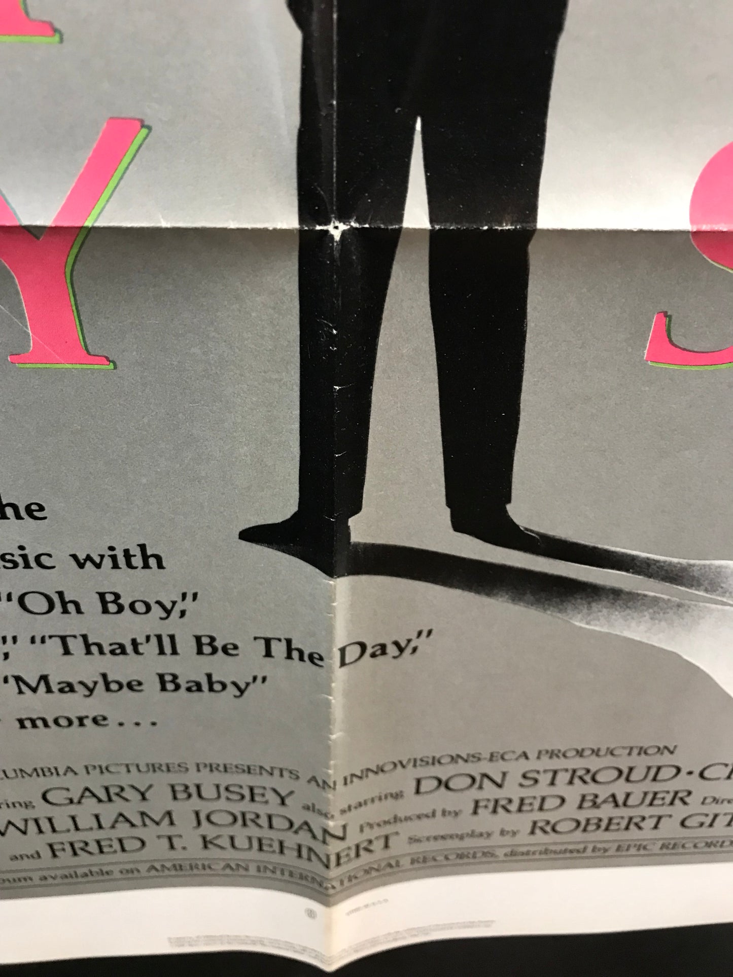 Buddy Holly Story Original One Sheet Poster 1978