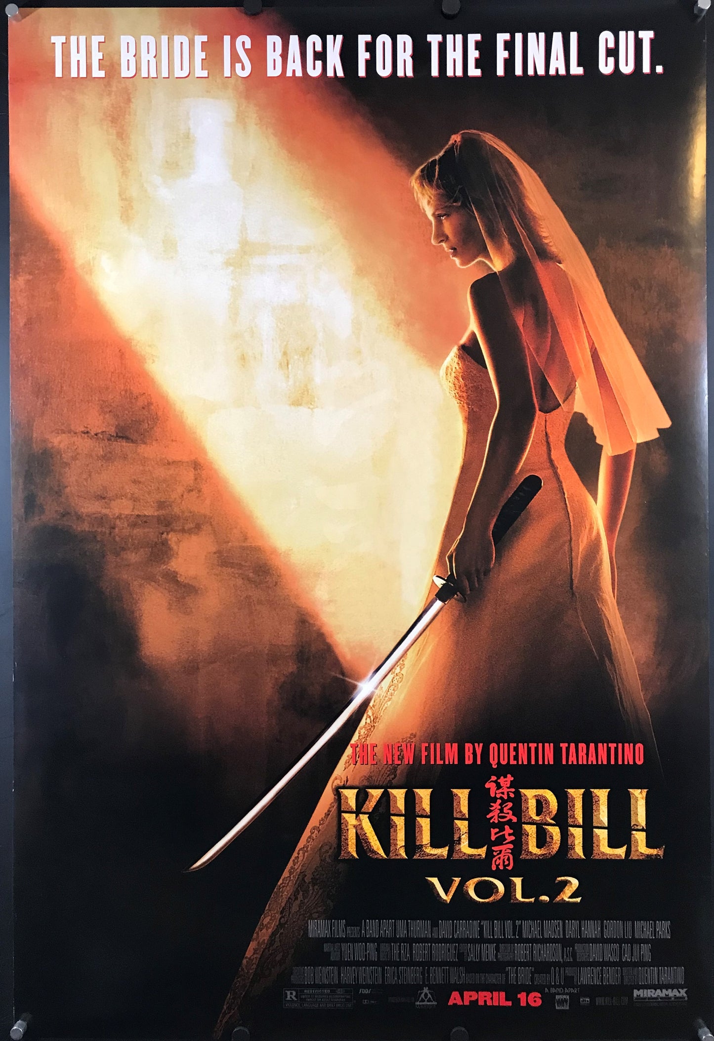 Kill Bill Vol. 2 Original One Sheet Advance Poster 2004