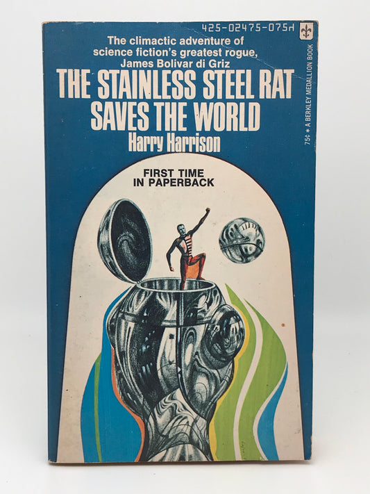 Stainless Steel Rat Saves The World BERKLEY Paperback SIGNED Harry Harrison SF01