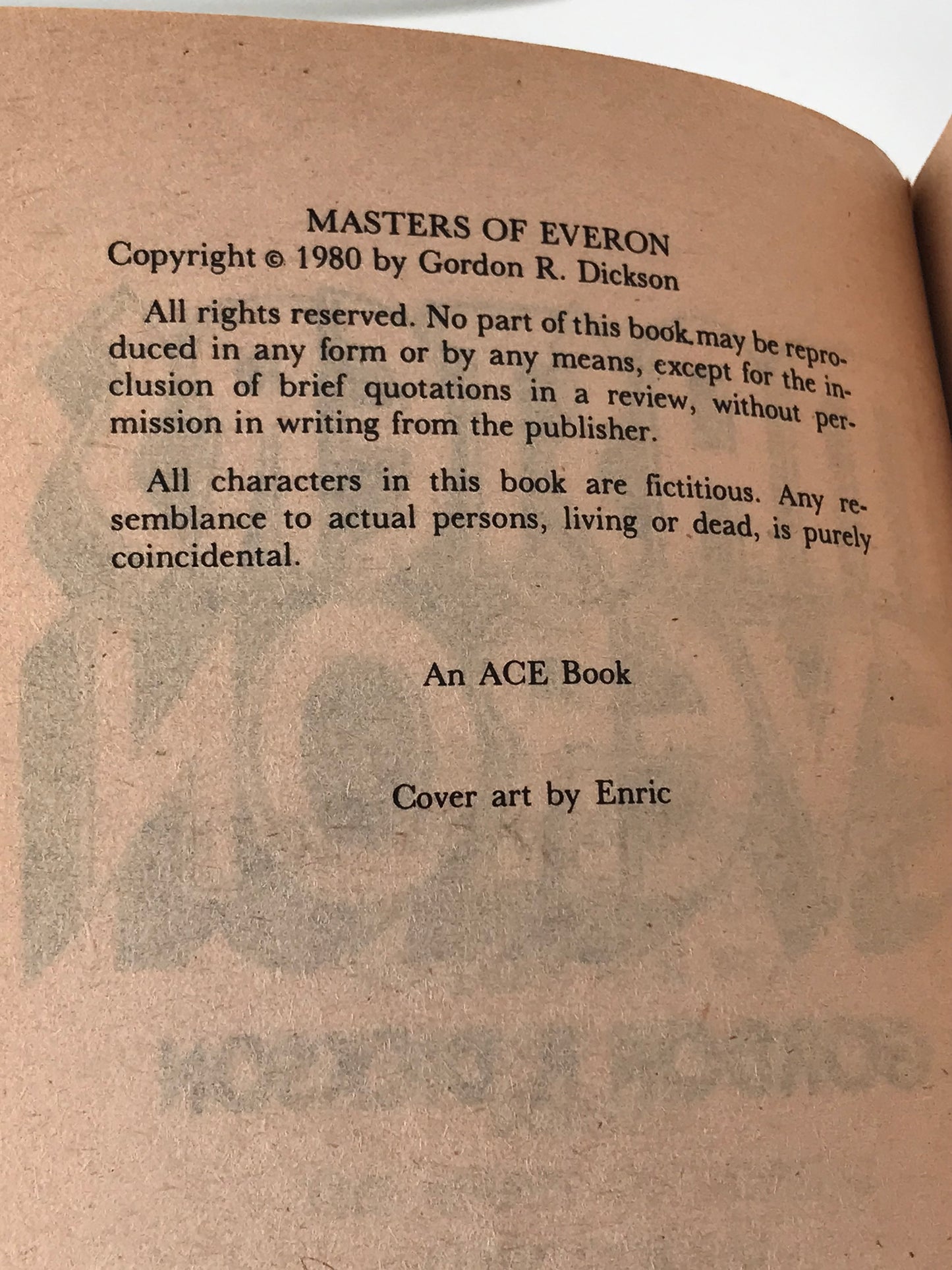 Masters Of Everon ACE Paperback Gordon R. Dickson SF01