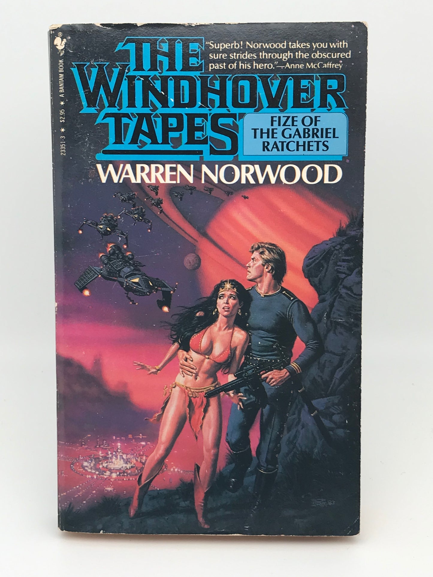 Windhover Tapes Fize of the Gabriel Ratchets BANTAM Paperback Warren Norwood SF01