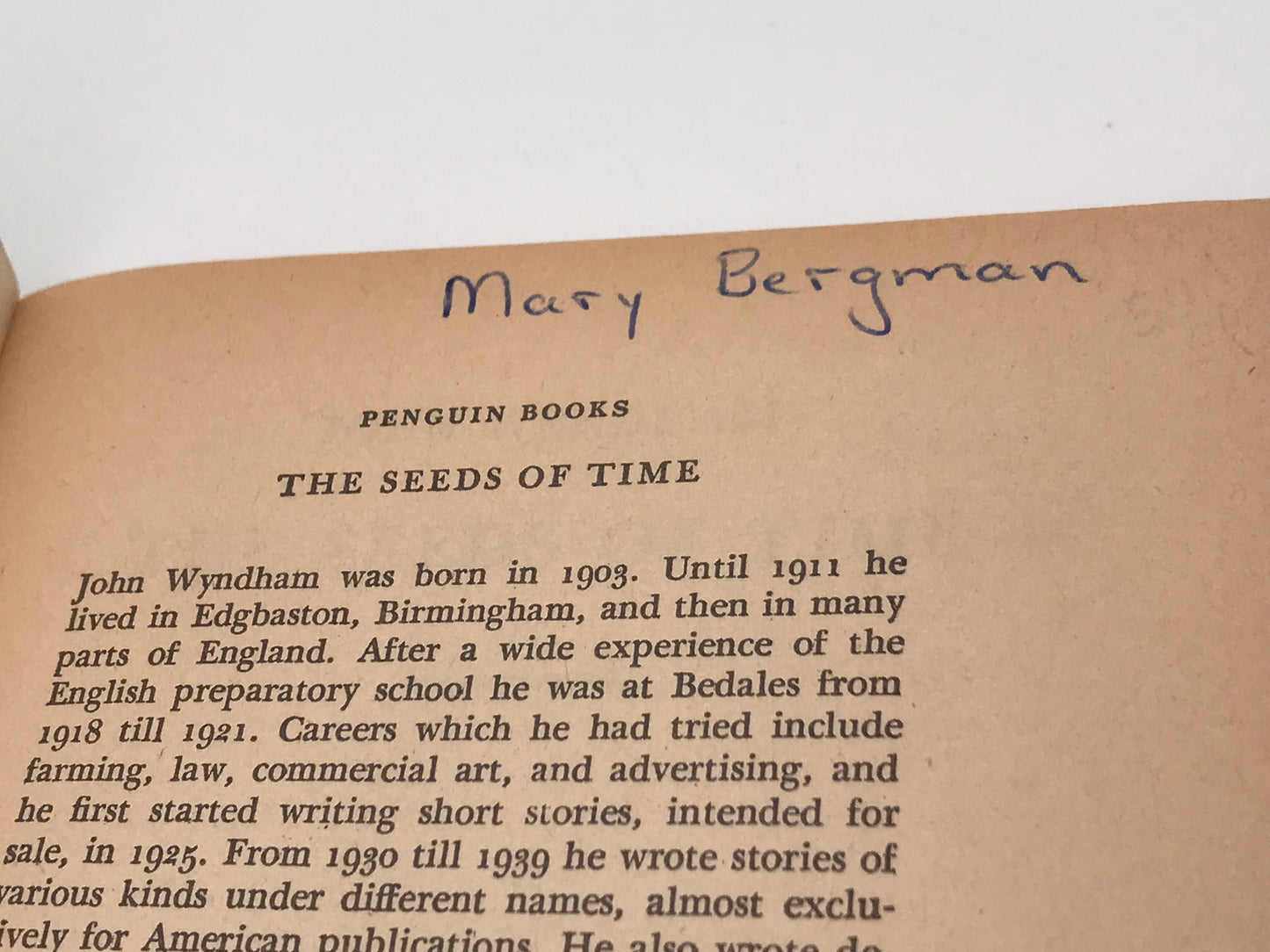 Seeds Of Time PENGUIN Paperback John Wyndham SF01