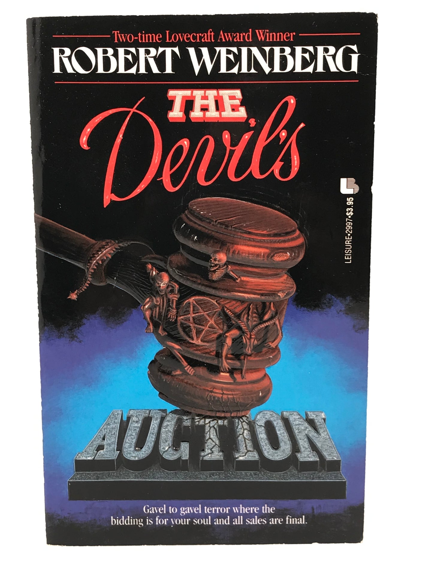 Devil's Auction LEISURE Paperback SIGNED by Robert Weinberg H01