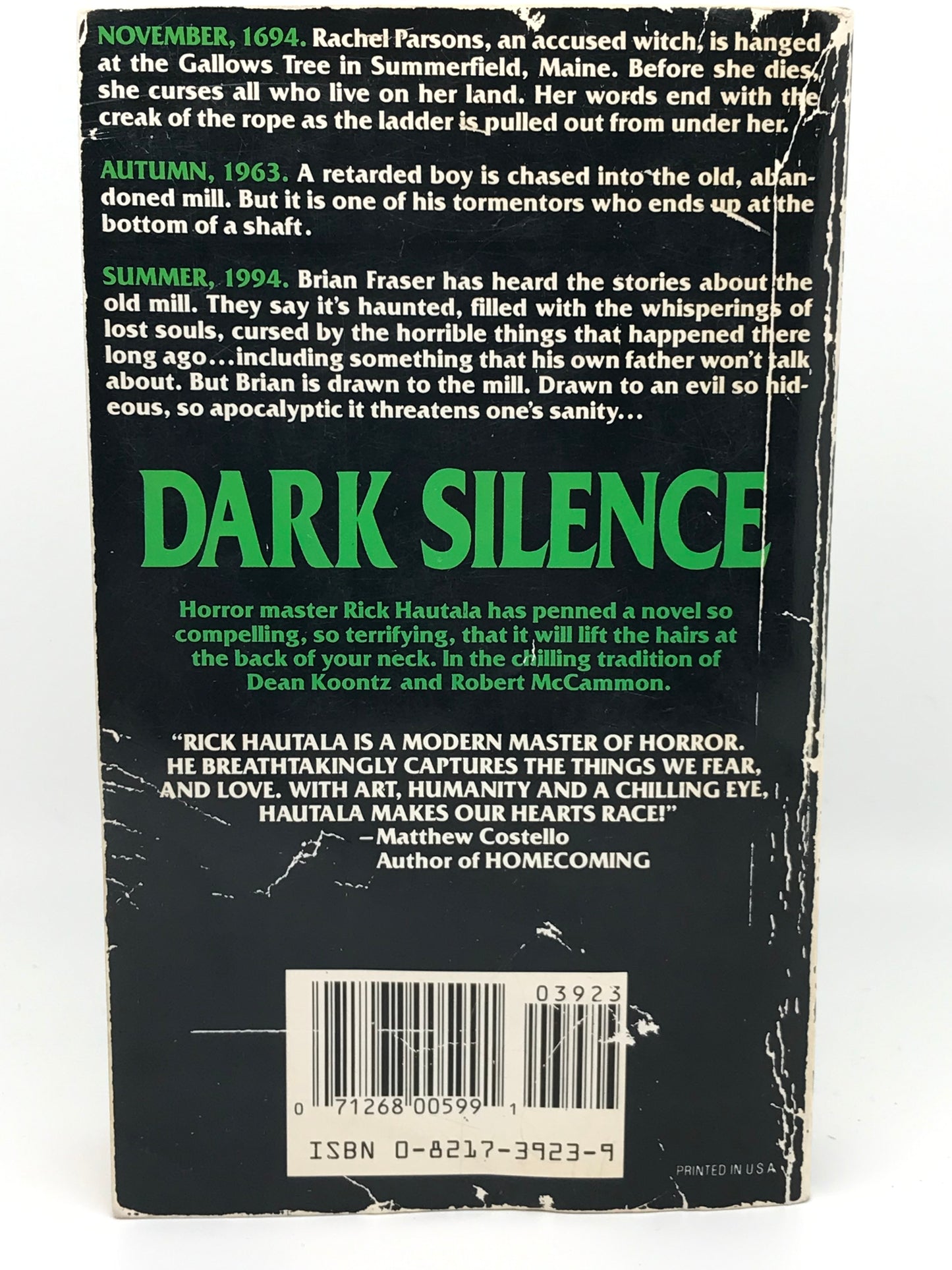 Dark Silence ZEBRA Paperback Rick Hautala H01