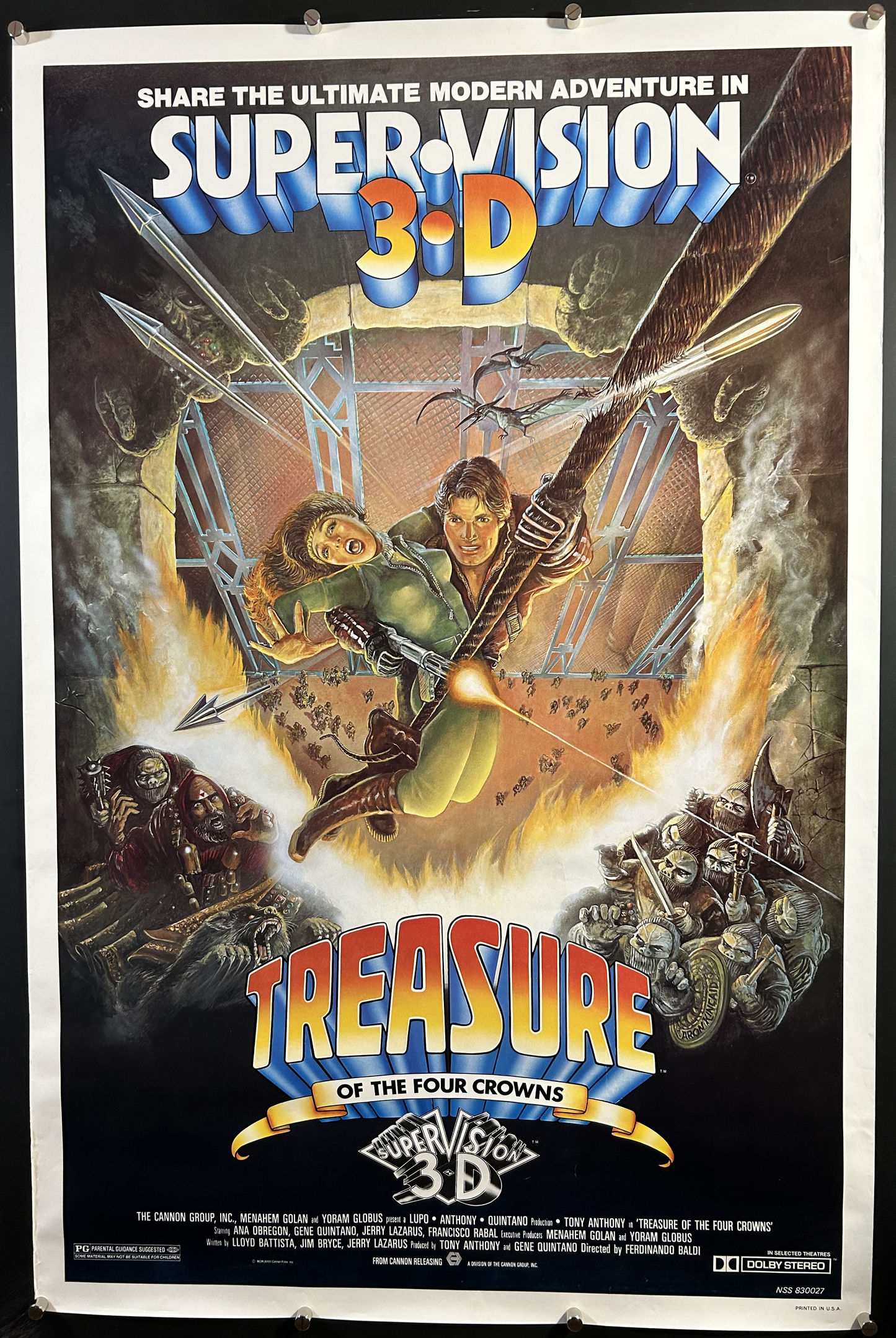 Treasure Of The Four Crowns Original One Sheet Poster 1983