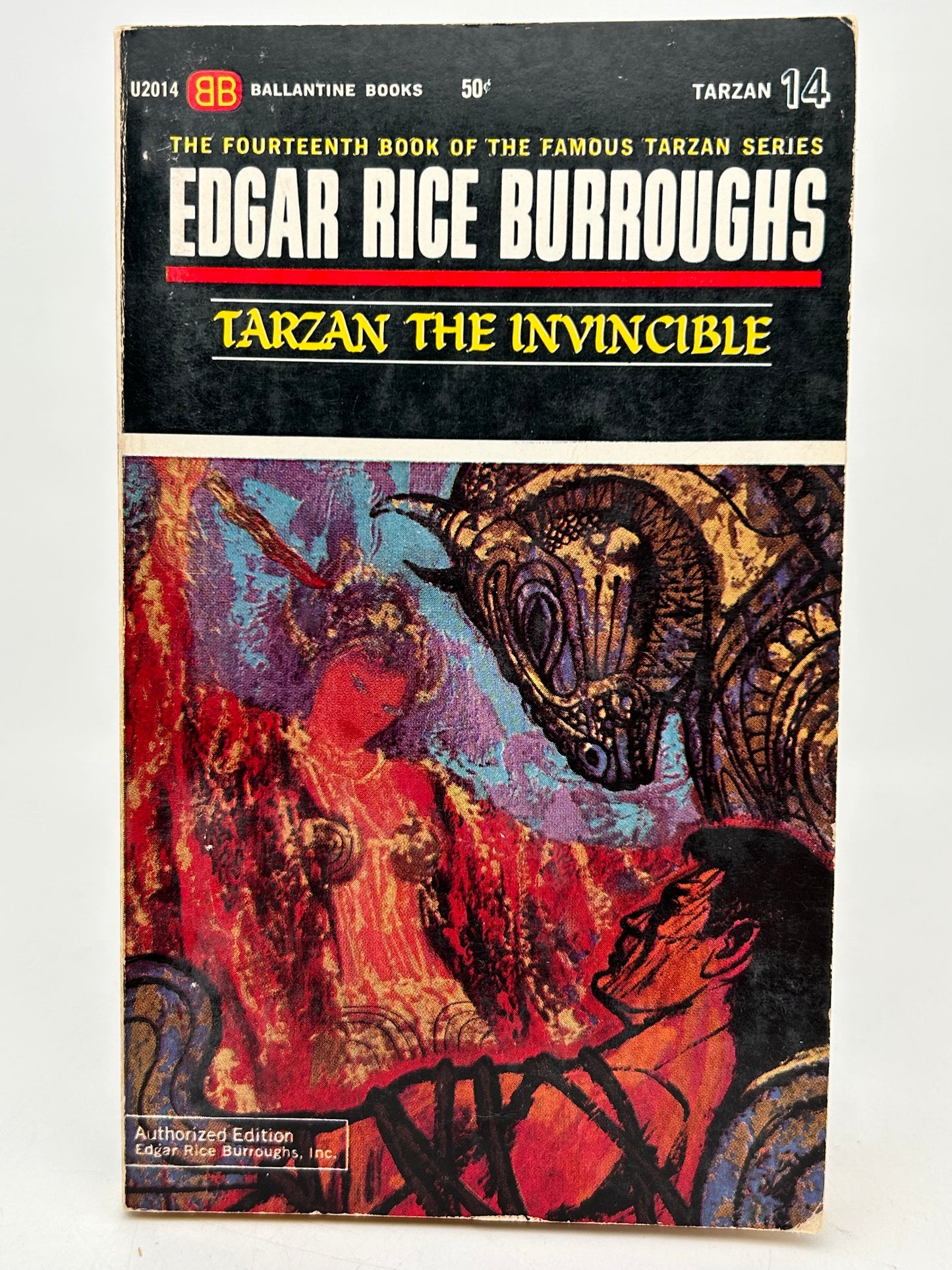 Tarzan The Invincible #14 BALLANTINE Paperback Burroughs EA1