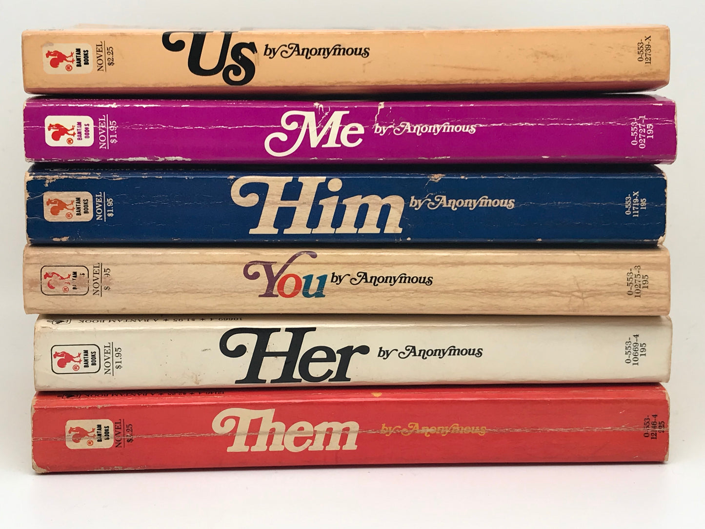 Us, Me, Him, You, Her, Them Lot Of 6 BANTAM Paperbacks A01