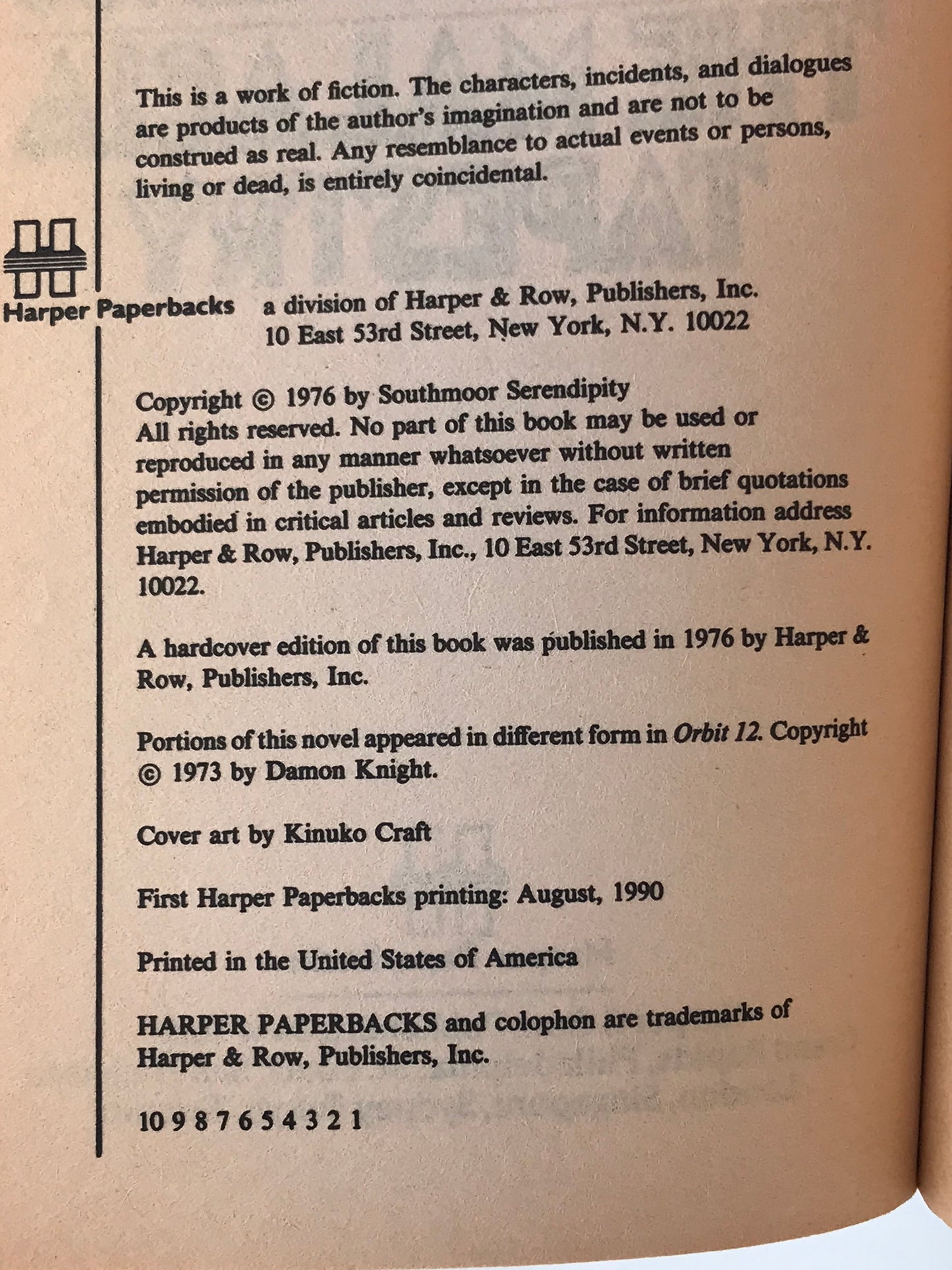 Malacia Tapestry HARPER Paperback Brian W. Aldiss SF02