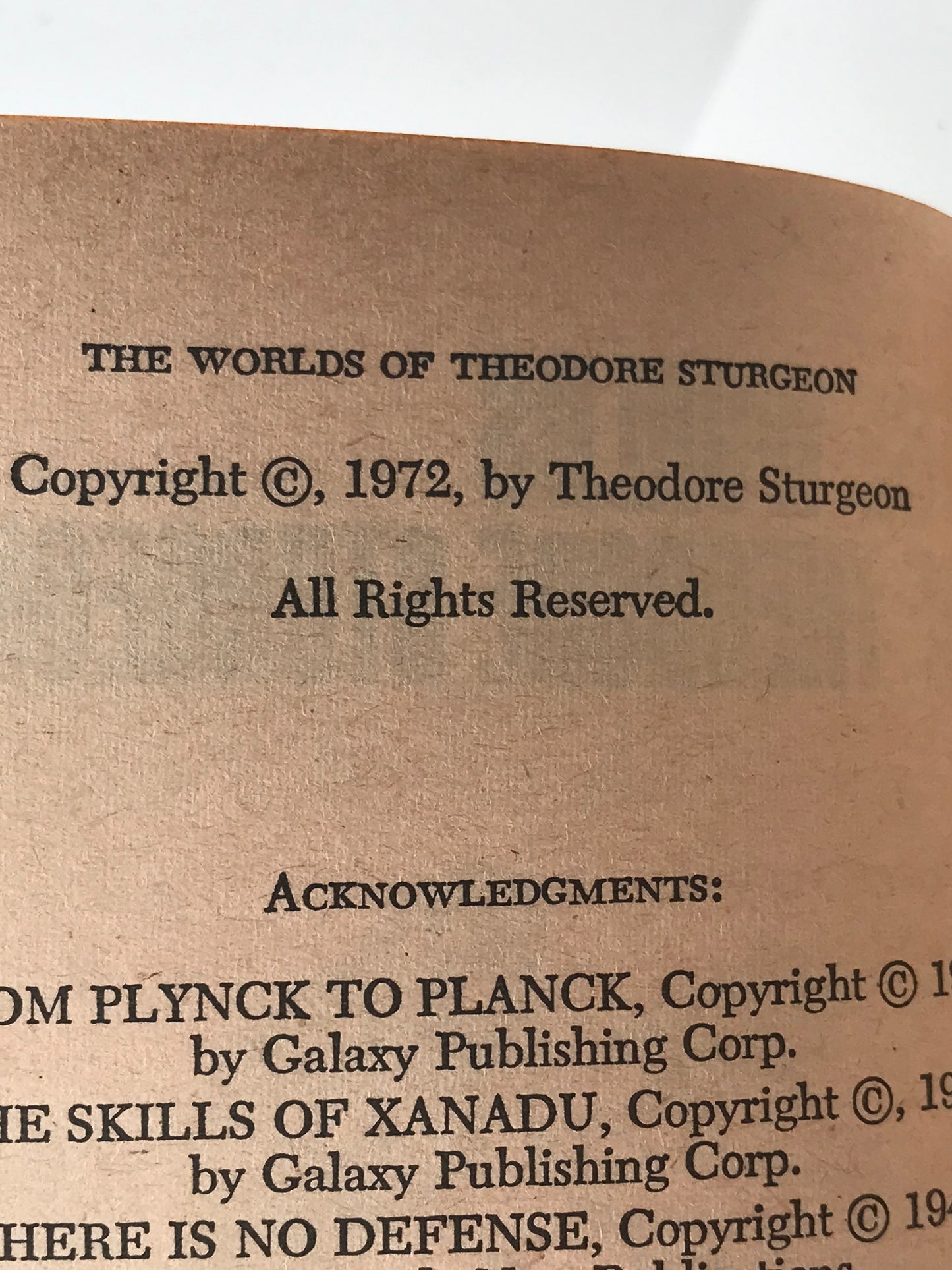 Worlds Of Theodore Sturgeon ACE Paperback Sturgeon SF03