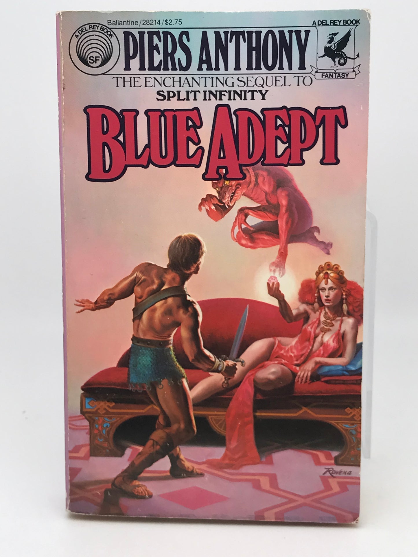 Blue Adept DEL REY Paperback Piers Anthony SF05