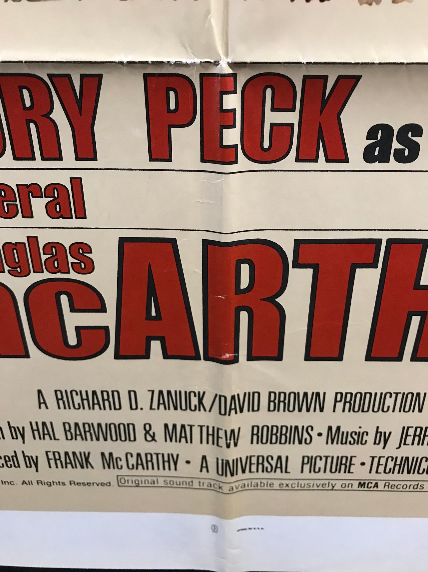 MacArthur Original One Sheet Poster 1977