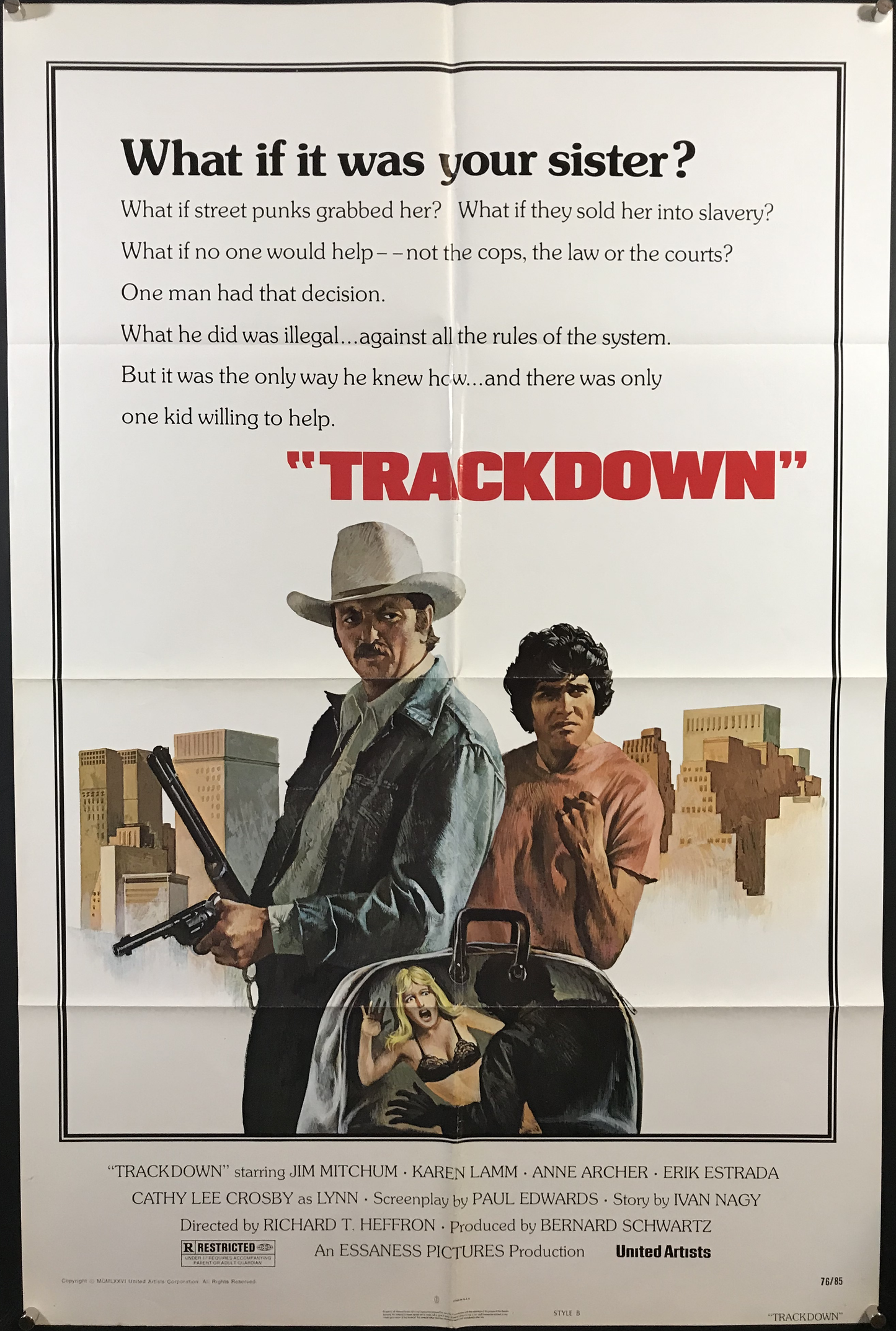 Trackdown Original One Sheet Poster 1976